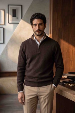 The Heritage Lambswool -Zip Jumper