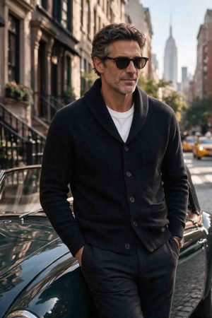 The Heritage Shawl-Collar Knit Cardigan — Style 98