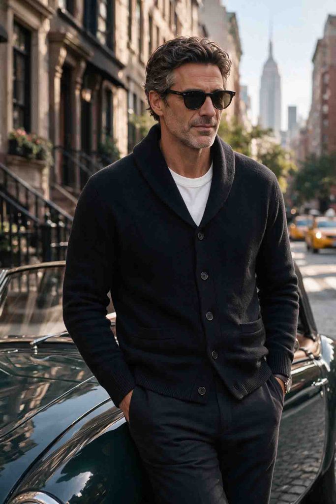 The Heritage Shawl-Collar Knit Cardigan — Style 98